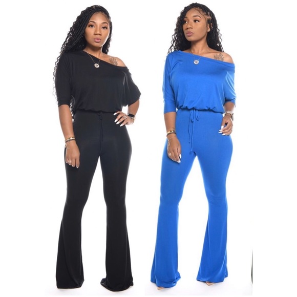 Pants - Off the shoulder jumpsuit